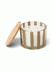 AF1201EU Al Fresco Toupe Glass Candle Paddywax - Cotton Teak 340gr